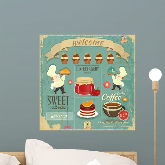 Sweet Cafe Menu Retro