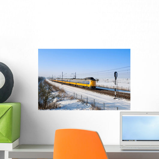 Dutch Train Snowy Winter