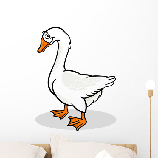 goose farm bird animal cartoon illustration Wall Decal