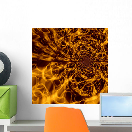 Sun Burst Fractal Wall Decal
