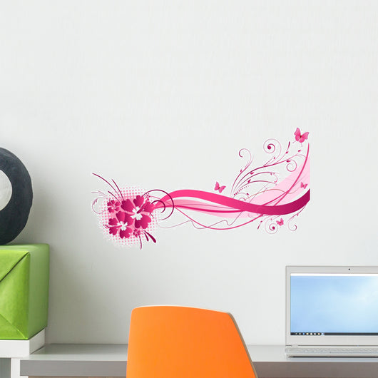 Hibiscus Pink Florals Design