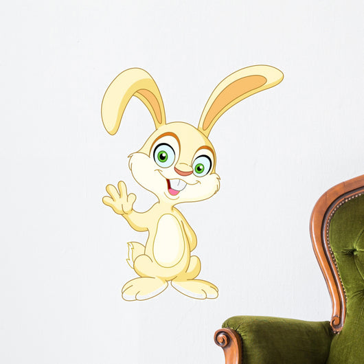 Waving bunny Wall Decal