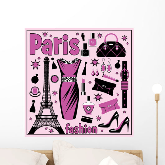 Paris fashion set Wall Mural
