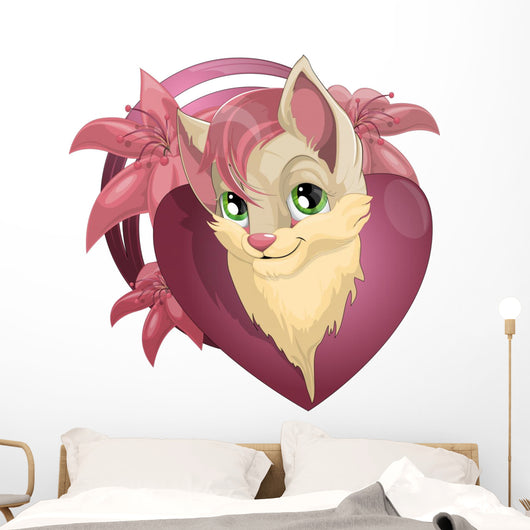 gentle kitty Wall Decal