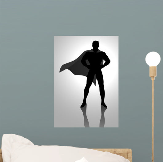 Silhouette Illustration Superhero Posing