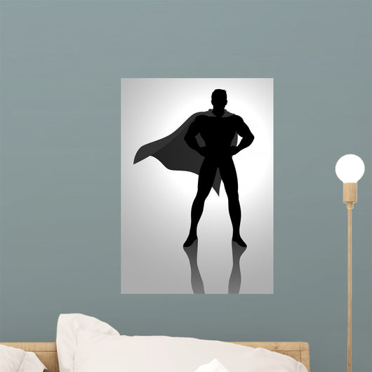 Silhouette Illustration Superhero Posing