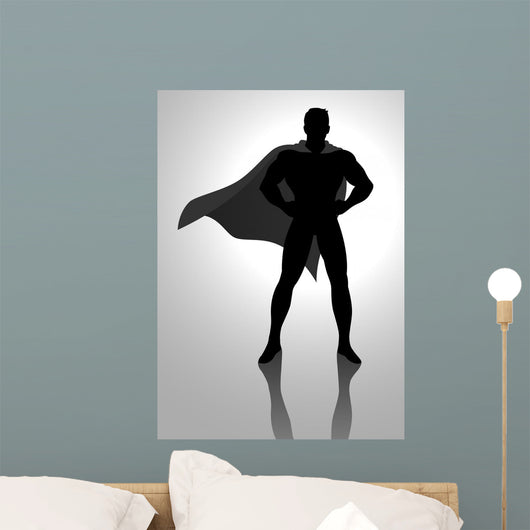 Silhouette Illustration Superhero Posing