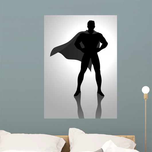 Silhouette Illustration Superhero Posing