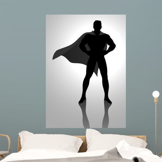 Silhouette Illustration Superhero Posing