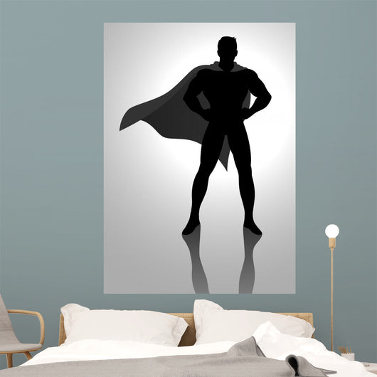 Silhouette Illustration Superhero Posing