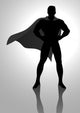 Silhouette Illustration Superhero Posing