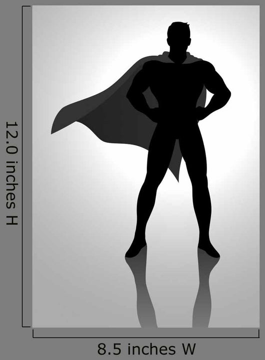 Silhouette Illustration Superhero Posing