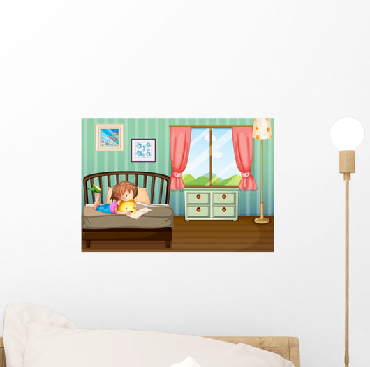 Girl Studying Her Room