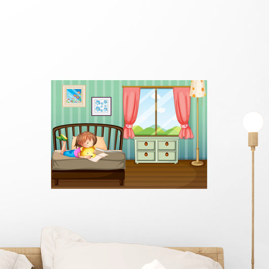 Girl Studying Her Room