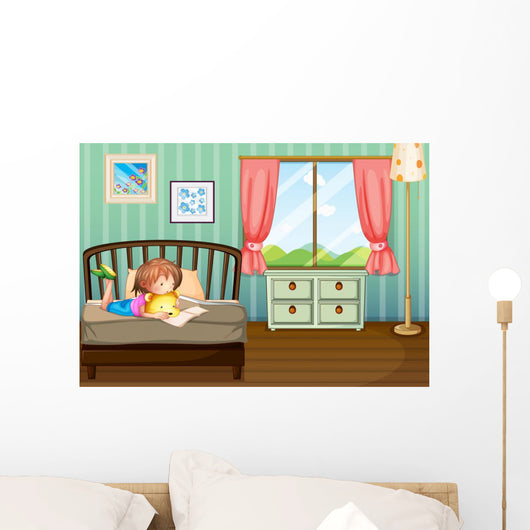 Girl Studying Her Room