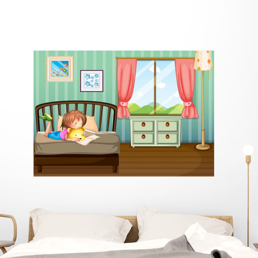 Girl Studying Her Room