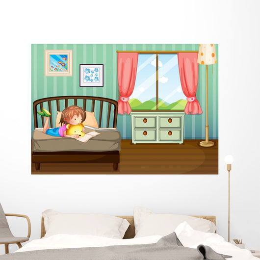 Girl Studying Her Room