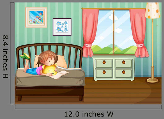 Girl Studying Her Room