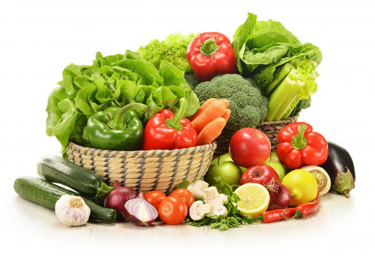Raw Vegetables Wicker Basket Wall Decal