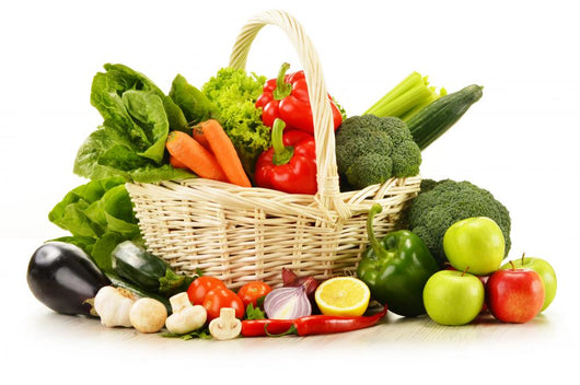 Raw Vegetables Wicker Basket Wall Decal