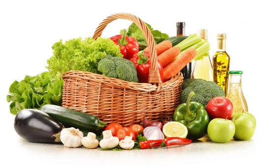 Raw Vegetables Wicker Basket Wall Decal