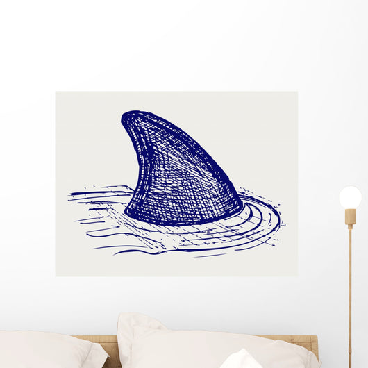 Reef Shark. Doodle style Wall Decal