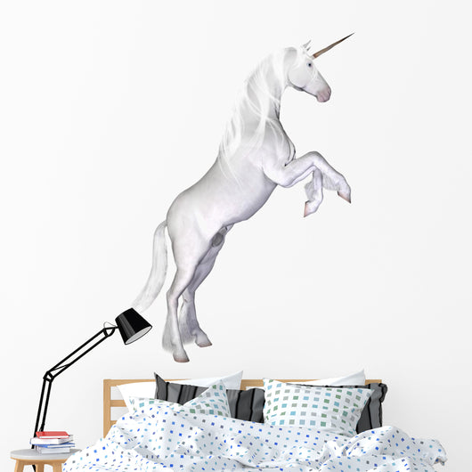 Unicorn White Wall Decal
