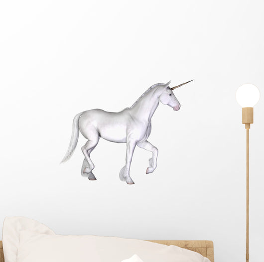 Unicorn White Wall Decal