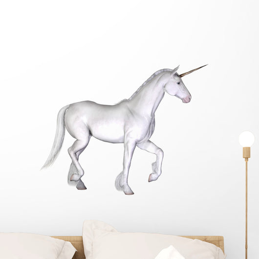 Unicorn White Wall Decal