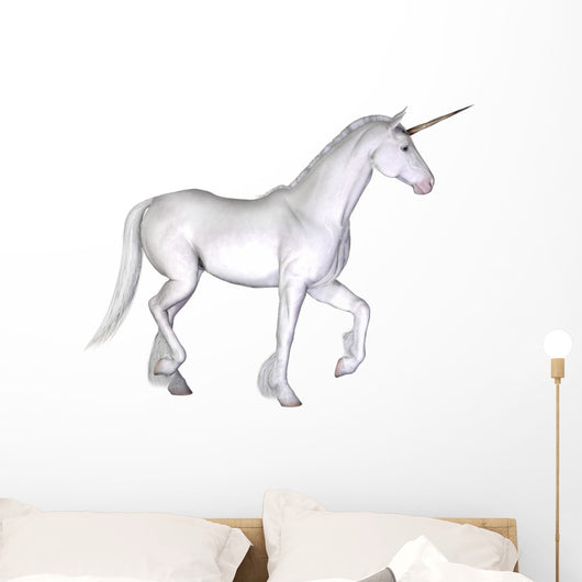 Unicorn White Wall Decal