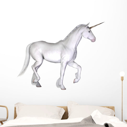 Unicorn White Wall Decal