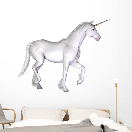 Unicorn White Wall Decal