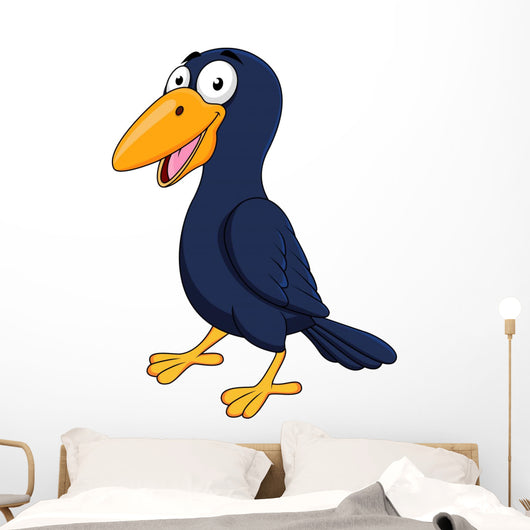 Raven cartoon Wall Decal