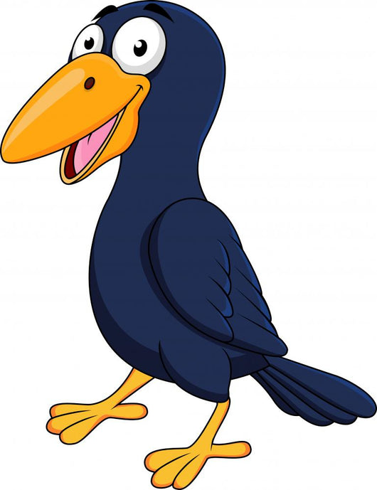 Raven cartoon Wall Decal