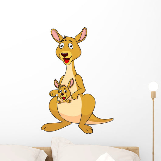 Kangaroo cartoon Wall Decal