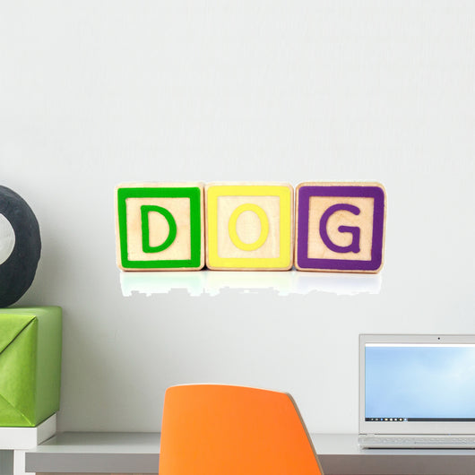 dog blocks Wall Decal