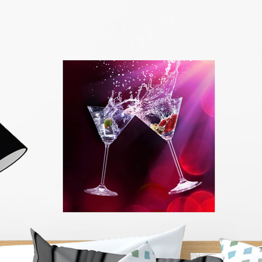 Martini Drinks over Dark