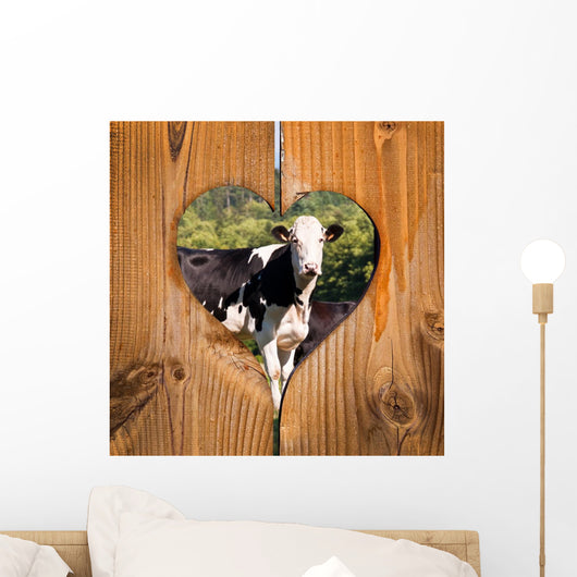 Cows Fond Heart Wood