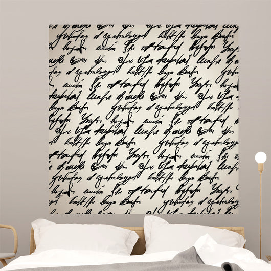 Abstract Seamless Hand Write Wall Decal