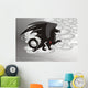 Black Dragon with Blood Wall Mural