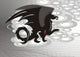 Black Dragon with Blood Wall Mural