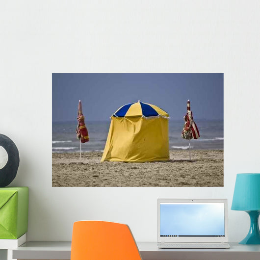 Trois Parasols Trouville Wall Decal