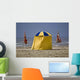 Trois Parasols Trouville Wall Decal