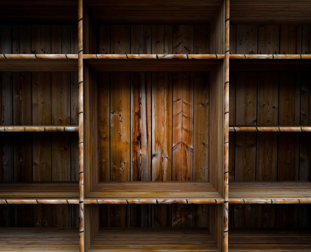 Empty Wood Shelf, image size:1000x813