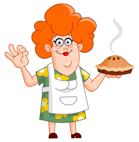 Woman with Pie Wall Decal