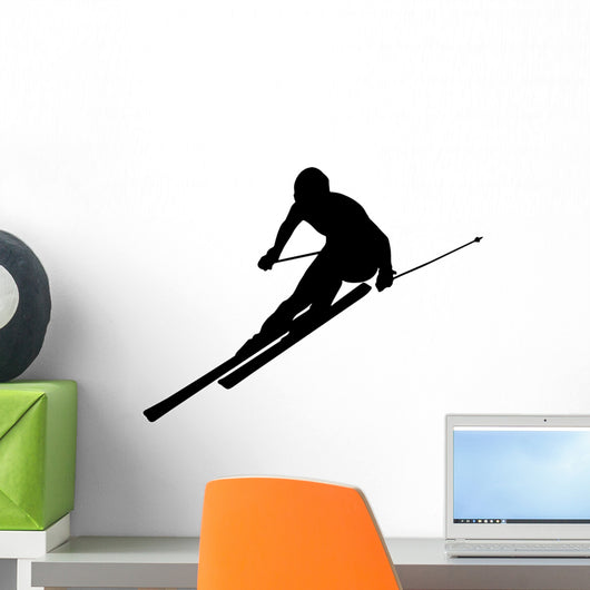 Skier Silhouette 03 Wall Decal