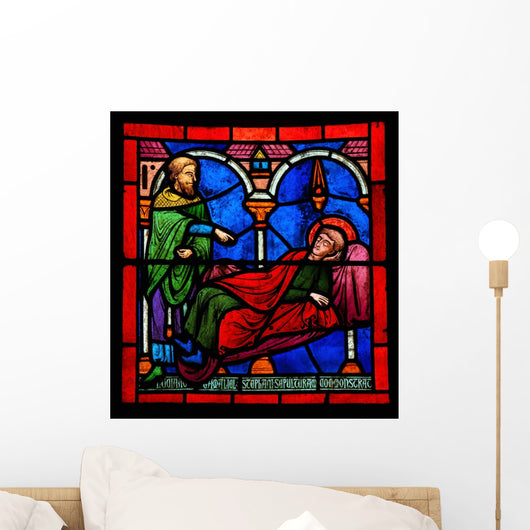 Stained Glass Sleeping Saint