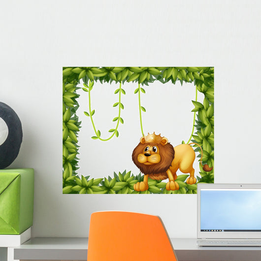 Lion King and Leafy Wall Mural