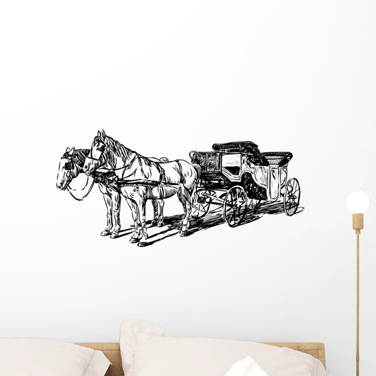 carriage with horses Wall Decal