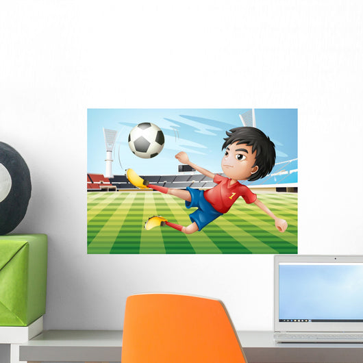 Boy Playing Soccer Soccer